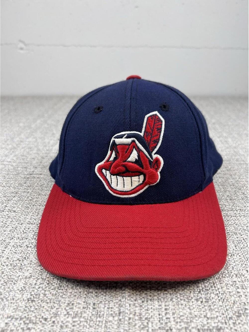 Vintage Cleveland Indians Hat Puma Snapback Cap Embroidered Logo MLB Adjustable